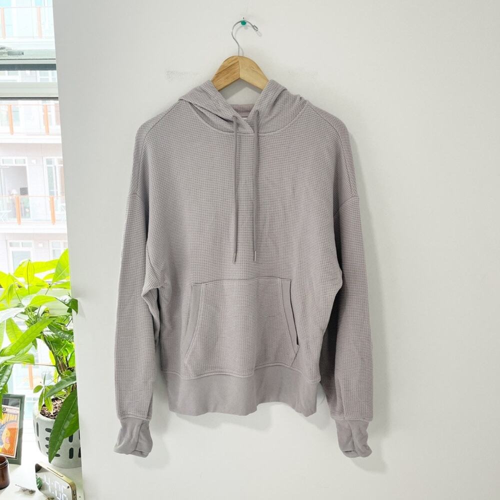 Athleta Balance Purple Waffle Hoodie Sweatshirt Size Small